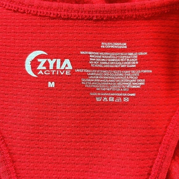 Zyia Active Copper Charged Racerback Workout Tank Women’s Size Medium Red - Picture 4 of 9